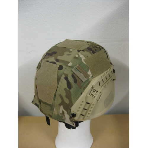 Ballistisk skudsikker Aramid FAST eller MICH hjelm i khaki eller med camouflage overtræk