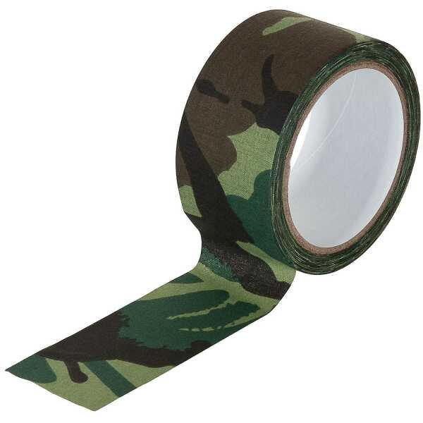 Camouflage tape 5 cm x 10 m woodland
